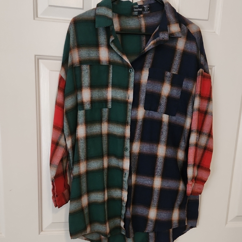 Boohoo Multicolor Plaid Shirt